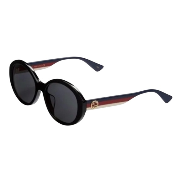 Gucci Accessories - GUCCI ROUND WEB SUNGLASSES GG0279SA BLACK